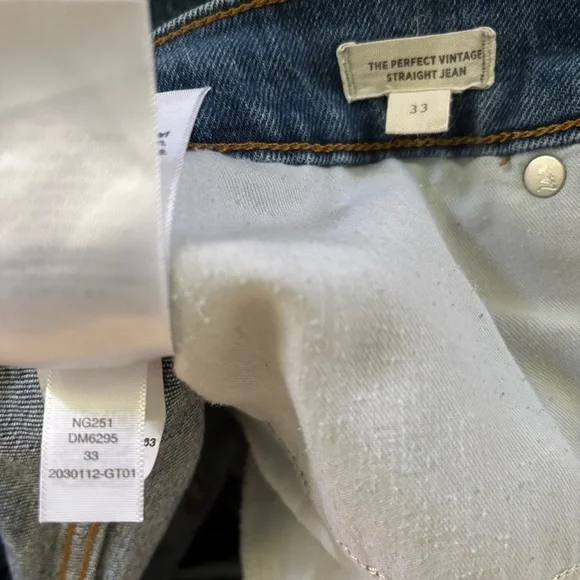 Madewell Perfect Vintage Straight Jean Size 33 - Picture 4 of 6